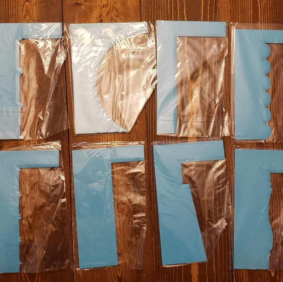 NEW - Cake frosting icing scraper comb smoother cake decorating tools set of 14 - Picture 7 of 10